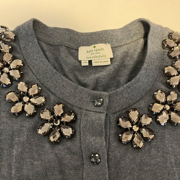 Kate Spade grey cardigan xs - Picture 2 of 6